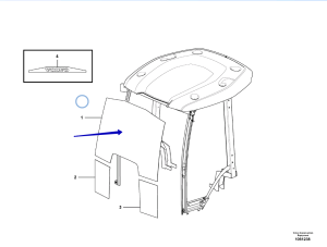 Стекло лобовое верхнее (BL61b/BL71b) VOE15053125