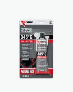 Герметик прокладок автомобильный силиконовый высокотемпературный RTV (серый) Kerry, 85гр KR-145-3